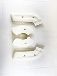 1968-70 Mustang & Cougar Seat Hinge Covers White 4 Pieces C8AZ-6561692-5-W. Fixed Price $20.00.