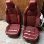 17-23 Maserati Ghibli Sport Front Seat Pair Leather With White Stitching Oem Red. Fixed Price $500.00.