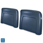 68-72 Gm Med Blue Bucket Seat Backs Side Button Molded Plastic & Chrome Trim Pr. Fixed Price $109.99.