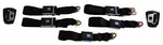 1964-72 Pontiac Gto, Lemans, & Tempest Front Bucket Rear Seat Belt Set, Black. Fixed Price $585.00.