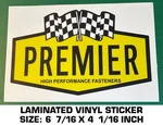 Premier High Performance Fasteners Vintage Racing Sticker Decal- Nascar Scca. Fixed Price $9.54.