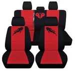 Truck Seat Covers 2006-08 Fits Dodge Ram 40-20-40 Front 40-60 Rear Black Red Abf. Fixed Price $134.99.