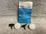 Nos Ford Lincoln Mercury Tan Beige Pair Of Seat Buttons With Back Fasteners. Fixed Price $45.00.