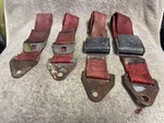 Used Gm 1963 Corvette Red Seat Belts Large IC-5000 Irving Air Chute Logo 4 Peice. Fixed Price $100.00.