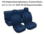 (blue) Tmi Vw Original Seat Cover, Front & Rear 1974-76 Bug Convertible. Fixed Price $150.00.