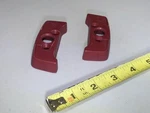 Nos Chevy Lh Rh Pair Seatbelt Guides Red 70'S 80'S Camino Camaro Malibu Etc.. Fixed Price $35.00.