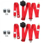 Ford Mustang 1967 1970 Standard 3PT Red Seat Kit W/BRACKETS-2 Belts. Fixed Price $271.50.