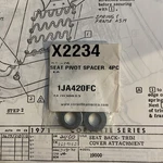 Seat Pivot Spacer. 4 Piece Set For 1963-1978 Corvette. Fixed Price $7.00.