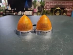1959-1972 Mercedes W108 W111 W112 Front Turn Signal Light Pair Amber Lens. Fixed Price $175.00.