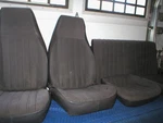 1982-2002 Camaro Firebird Charcoal Grey Cloth Leather? Front Rear Seats Set Gm. Fixed Price $499.95.