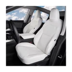White Nappa Leather Car Seat Covers Compatible With Tesla Model Y Refreshed F.... Fixed Price $206.23.