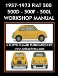 Floyd Clymer 1957-1973 Fiat 500D 500F 500L Factory Workshop Manual Also.... Fixed Price $34.95.