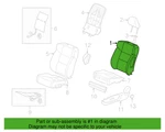 Honda 81527-TL2-A01 Left Front Seat-back Pad For 09-14 Acura Tsx. Fixed Price $149.97.