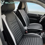 Universal Car Seat Covers Black & White Striped Pu Leather Full Set - 02 Style. Fixed Price $71.99.