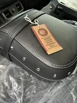 Genuine Indian Touring Leather Heated Passenger Seat Black W/ Studs 2880734-02. Fixed Price $330.00.