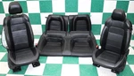 *-bag* 21' Mustang Coupe Black Leather Heat Cool Power Buckets Backseat Set. Fixed Price $882.54.