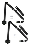 Fit 1964-75 Mopar 3 Point Bucket Seat Belts Black Challenger Cuda Charger Gtx. Fixed Price $267.45.