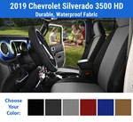 Genuine Neoprene Seat Covers For 2019 Chevrolet Silverado 3500 Hd. Fixed Price $270.00.