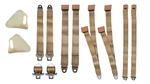 1970 Dodge Plymouth Body Tan Seat Belts Full Set Challenger Barracuda. Fixed Price $899.95.