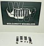 03-06 Jeep Tj Wrangler Rear Fold & Tumble Striker Seat Brackets + Bolts 8PCS Oem. Fixed Price $136.50.