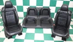 19' Mustang Coupe Black Heat Cool Dual Power Buckets Leather Backseat Seats Set. Fixed Price $1519.99.