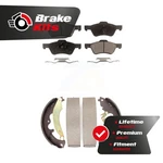 Front Rear Semi-metallic Brake Pads Drum Shoes Kit 2010-2012 Ford Escape Xls. Fixed Price $76.30.