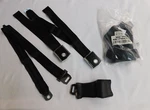 New Repro. 1968 1969 Mustang Front Seat Belts Black 3 Point Deluxe Scott Drake. Fixed Price $409.00.