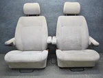 99-00 Vw Eurovan T4 Set Of 2 Front Left & Right Cloth Seat Beige Oem. Fixed Price $427.52.