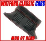 Mgb Gt Rear Seat Covers All Years - Black With Red Piping. Fixed Price $230.00.