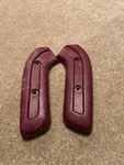 1967 Cougar Standard Gt 6.5 Litre XR7 Orig Outer Inner Seat Hinge Covers Red. Fixed Price $30.99.
