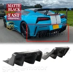 For Corvette C7 Z06 2014-2019 Stg 3 Matte Black Add-on Rear Bumper Diffuser Kit. Fixed Price $132.99.