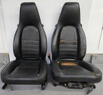 Pair Of Used Original Recaro Porsche 911 Carerra Black Leather Bucket Seats #6. Fixed Price $650.00.