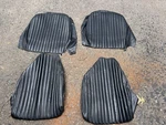 Vtg 1956-1957 Corvette Red Black Seat Covers Used Set Lot Gm C1. Fixed Price $39.99.