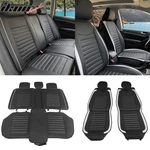 Universal Black & White Striped Car Seat Covers Pu Leather Full Set - 02 Style. Fixed Price $71.99.