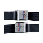 Scott Drake Sb-br-h Seat Belt Set With Mustang Emblem Bright Red Pair. Fixed Price $124.95.