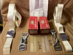 1964 Ford & Mercury, 1965 Mustang (2) Nos White Seat Belt Kits #C3RZ 6261200-R. Fixed Price $699.99.