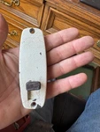 (1) One 1971-1978 Cadillac Eldorado Seat Release Lever White Gm. Fixed Price $175.00.