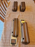 1976 Ford Torino Arm Rest Pads W/bases Brown 4PC. Front/rear. Fixed Price $250.00.