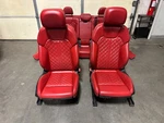 2018-24 Audi SQ5 Complete Seat Set Front And Rear Red Leather Diamond Stiched. Fixed Price $2100.00.