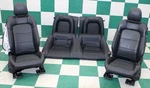 *-bag* 24' Mustang Coupe Black Power Leather Heat Cool Buckets Backseat Set. Fixed Price $1512.39.