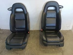 *see Damage* Pair Heated Black Leather Seats From 2005 Chevrolet Ssr 12003480. Fixed Price $929.69.