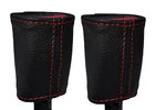 Red Stitch 2X Front Seat Belt Leather Skin Covers Fits Audi A6 C6 2005-2011. Fixed Price $107.79.